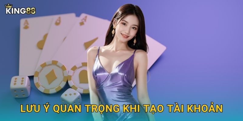 Lưu ý quan trọng khi tạo tài khoản